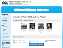 Tablet Screenshot of perkiomenvalleyhighschool.org